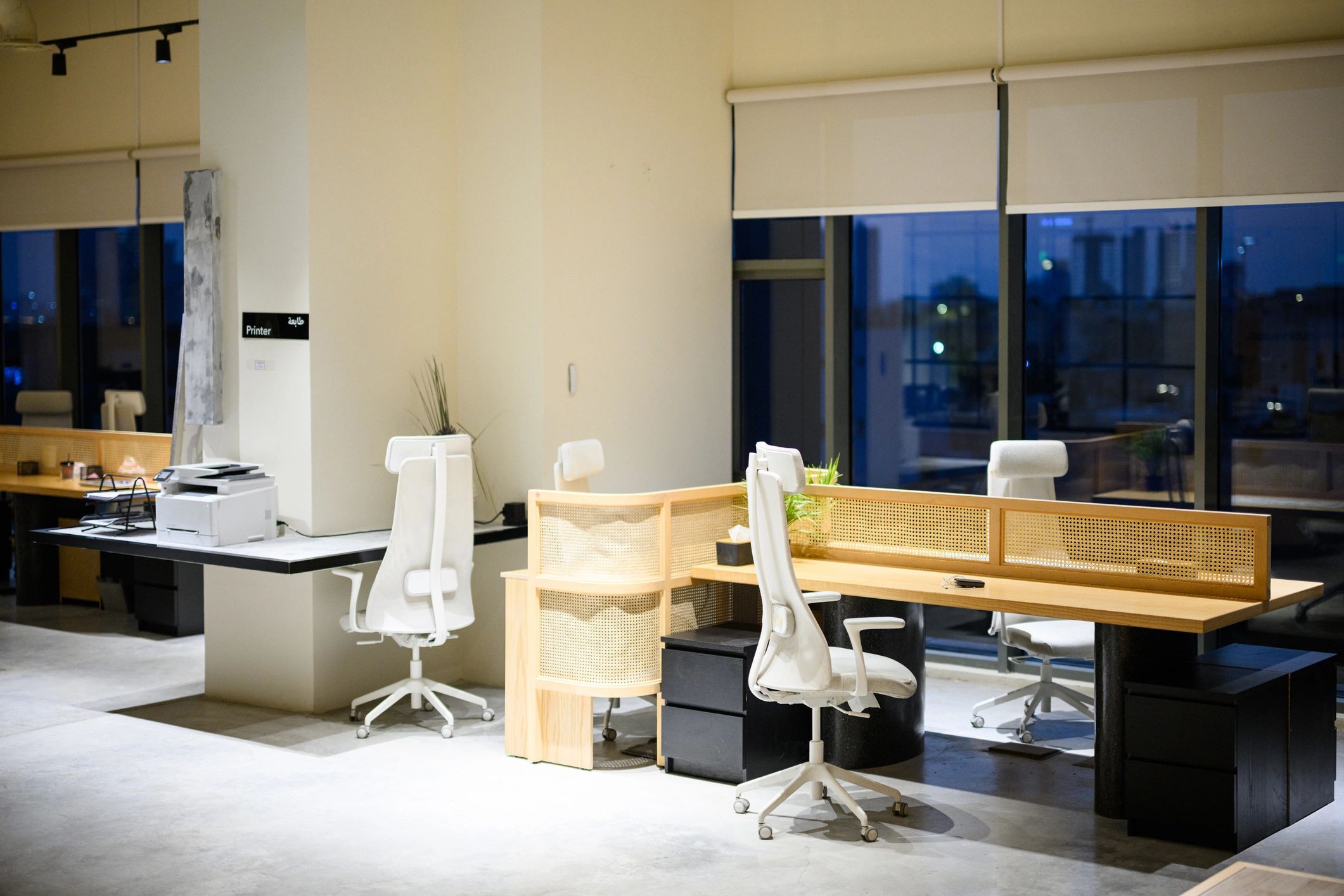 Sophisticated corporate office interior